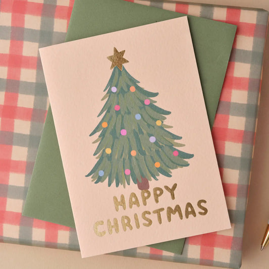 Claire Paul Kerstkaart A6 - Happy Christmas Tree