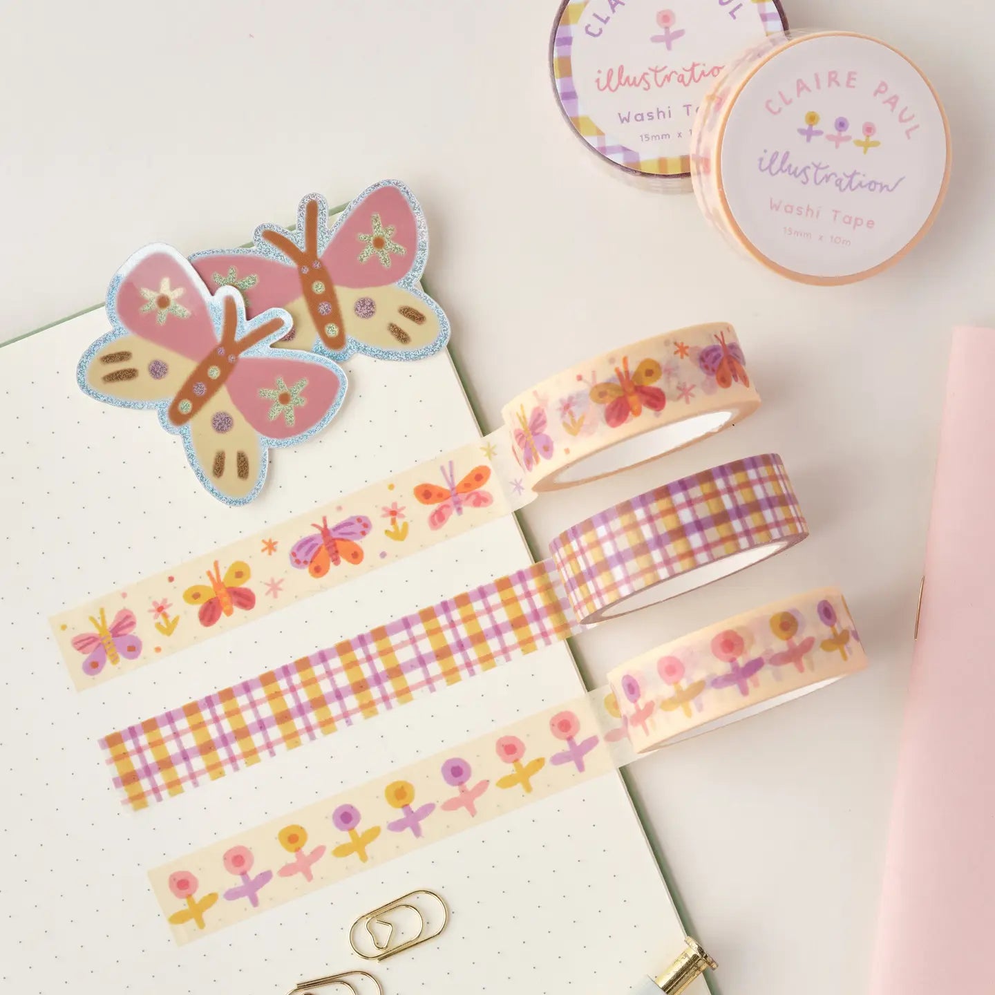 Claire Paul - Washi Tape 'Pastel Butterflies'