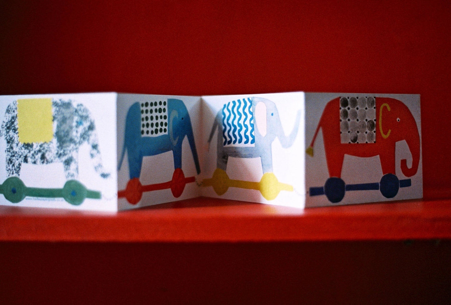 Uitklapbare Wenskaart Olifanten - Hadley