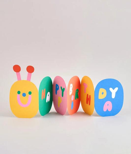 Wrap Uitklapbare wenskaart - 'Caterpillar'