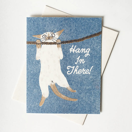 Bromstad Printing Co. - Risograph Wenskaart 'Hang in there'