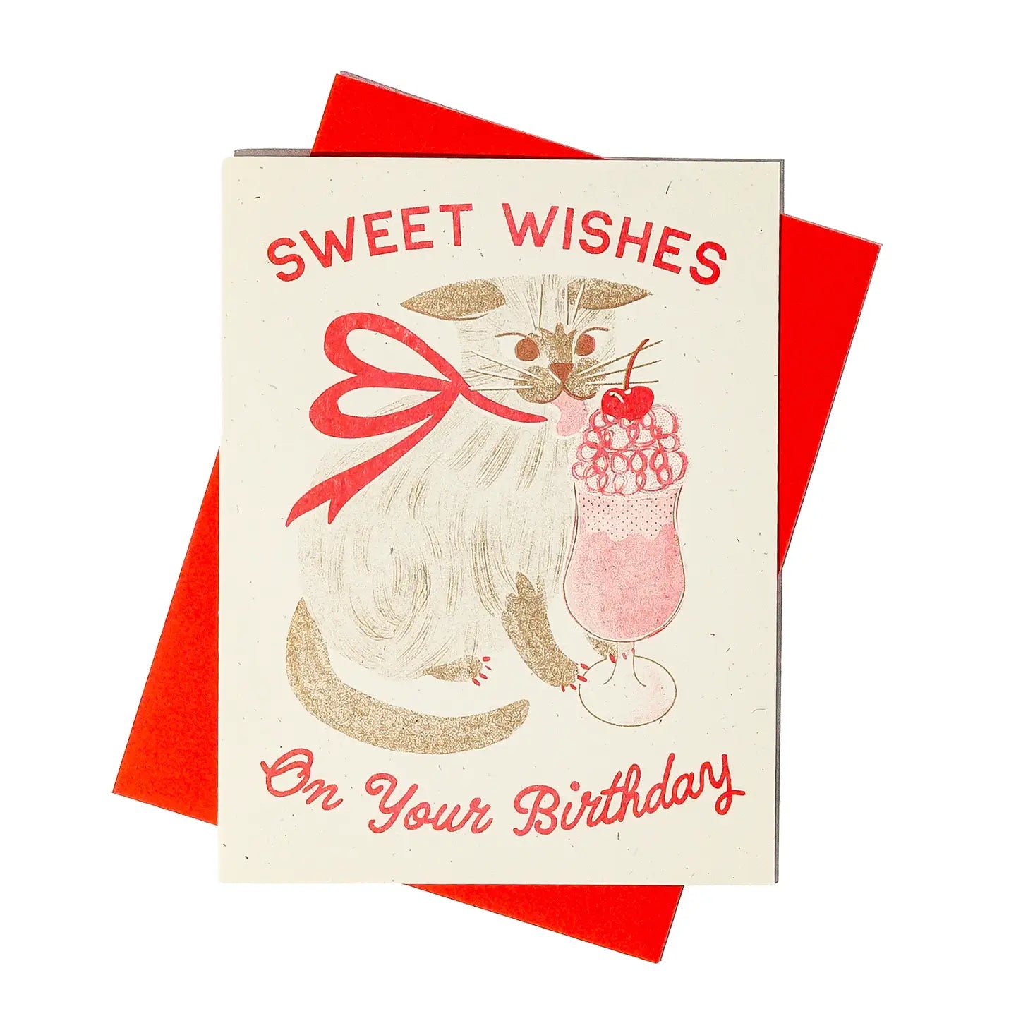 Bromstad Printing Co. - Risograph Verjaardagskaart 'Sweet Wishes'