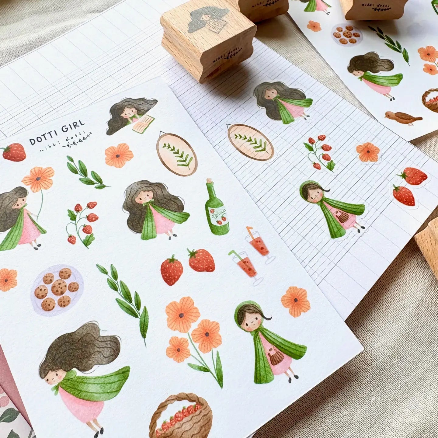 Nikki Dotti - Stickervel 'Dotti Girl' A6