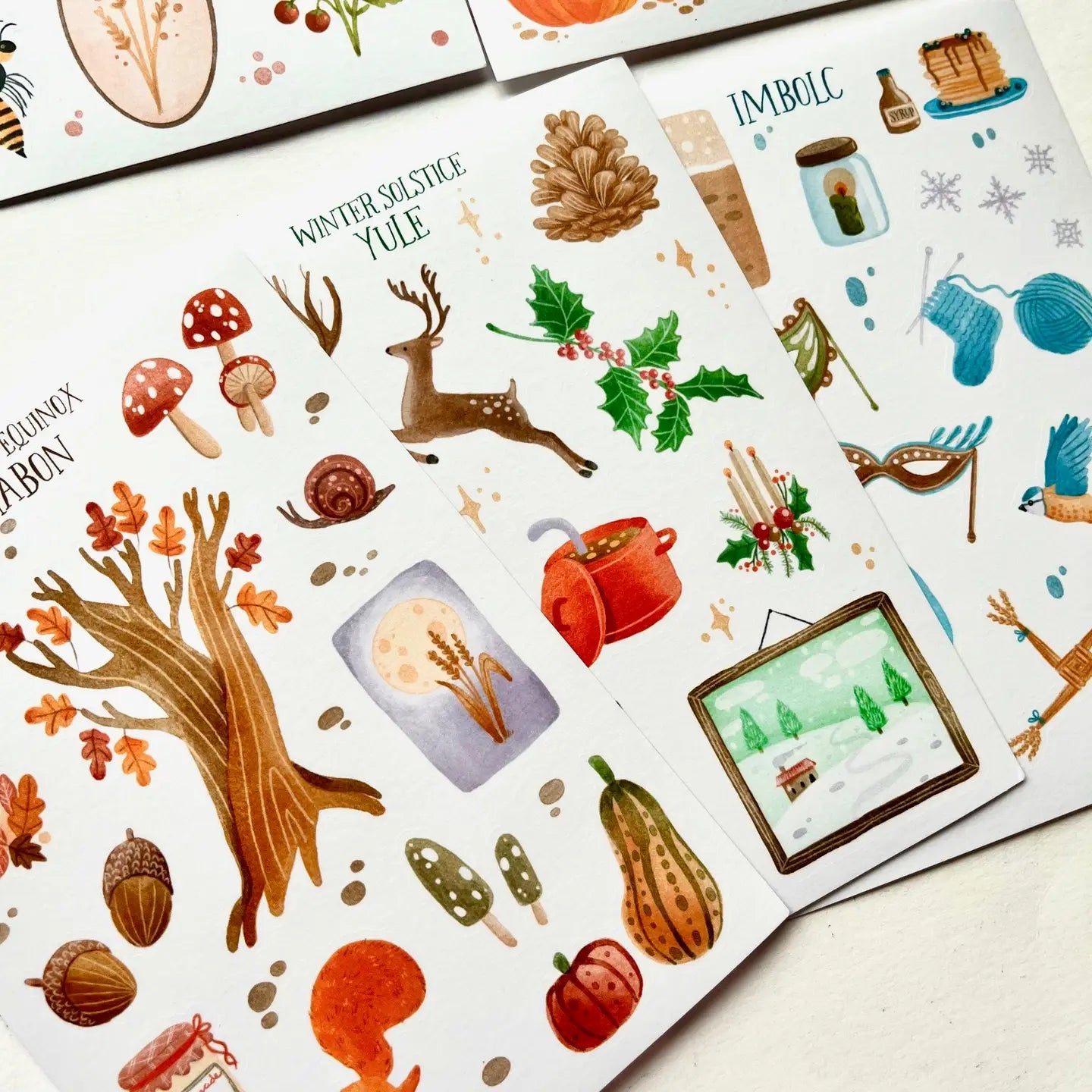 Nikki Dotti - Stickers 'Wheel of the year' (8 velletjes)