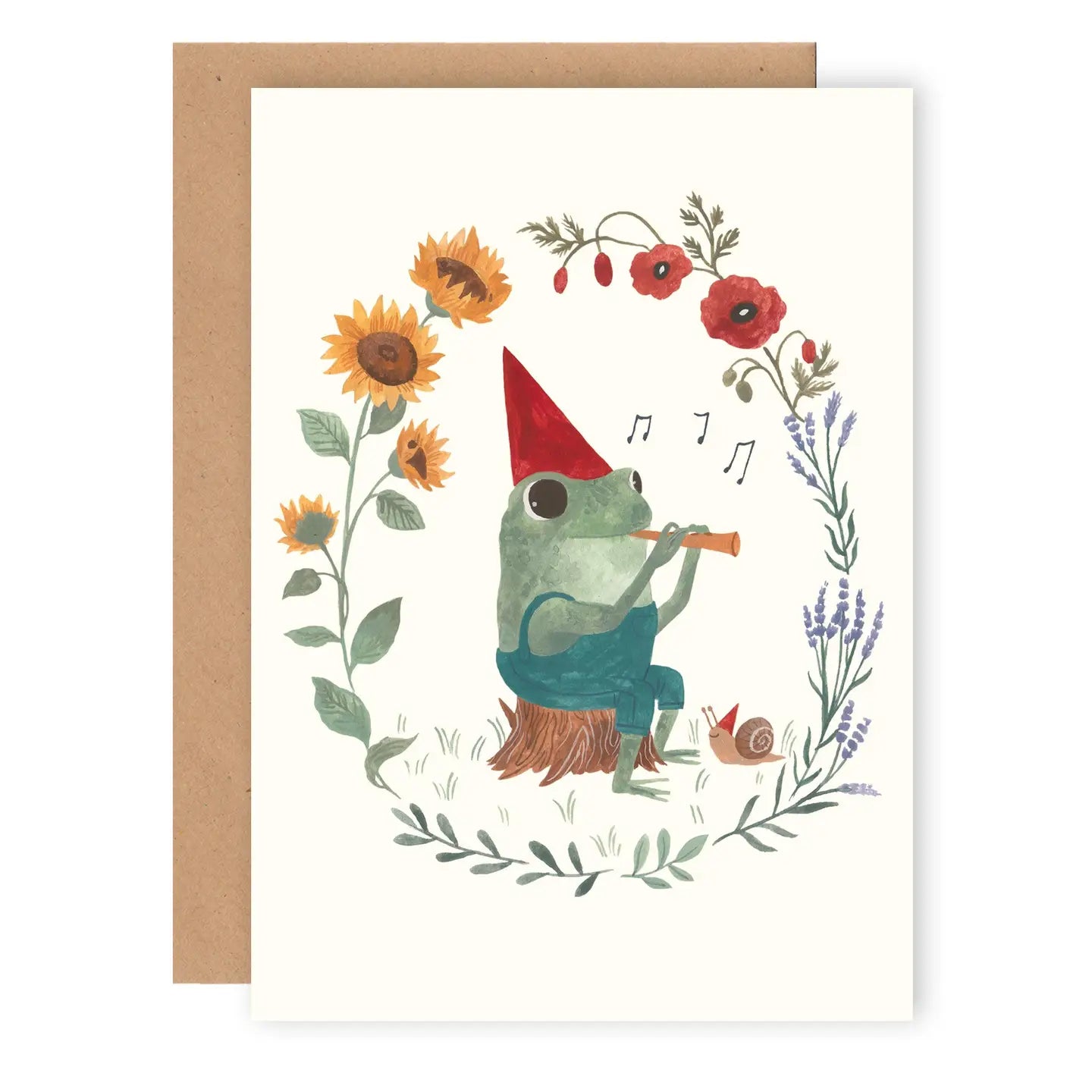 Cécile Berrubé Greeting Card - Musical Frog