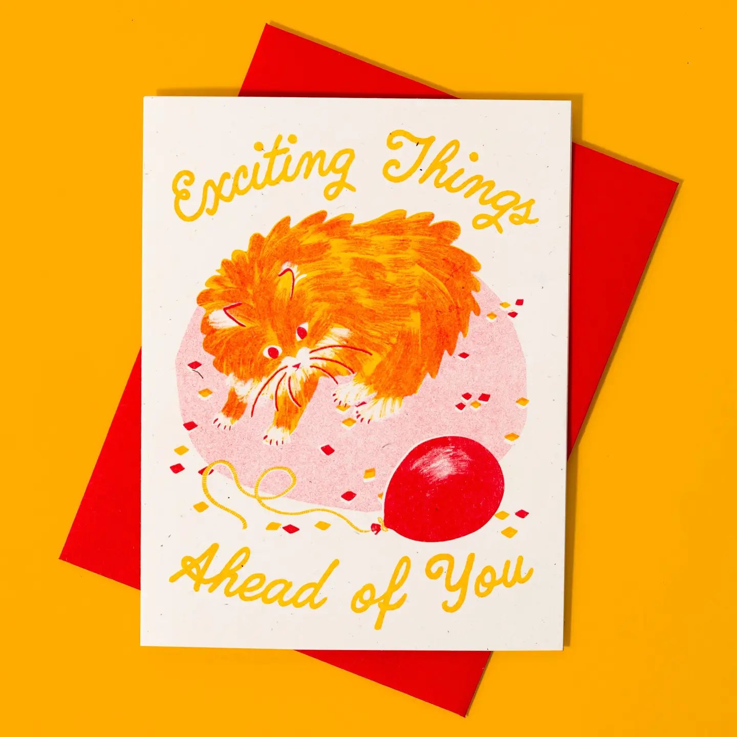 Bromstad Printing Co. - Risograph Verjaardagskaart 'Exciting Things Ahead'