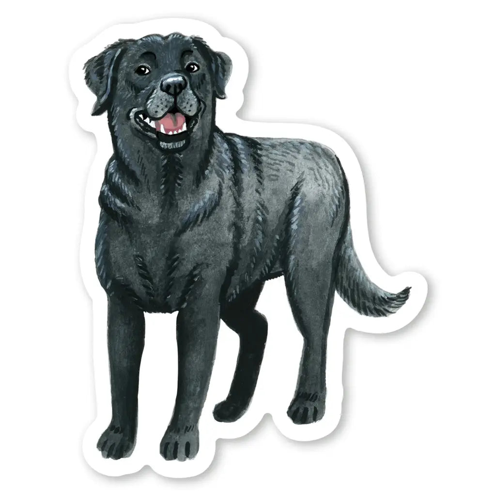 Schwarzer Labrador - Aufkleber