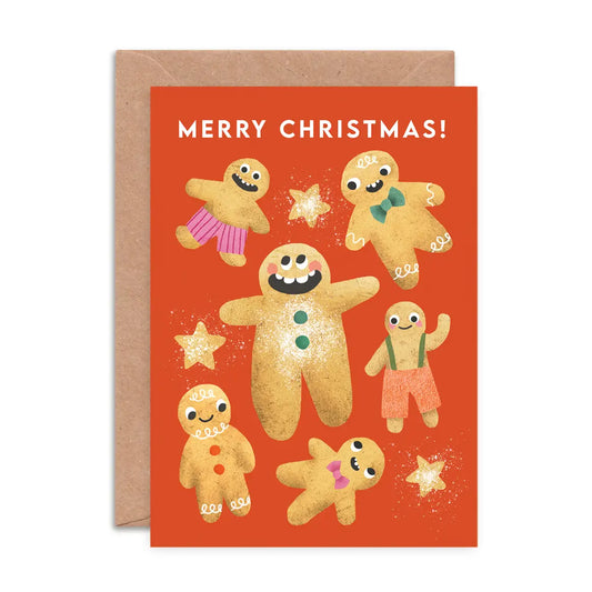 Emily Nash kerstkaart A6 - Gingerbread