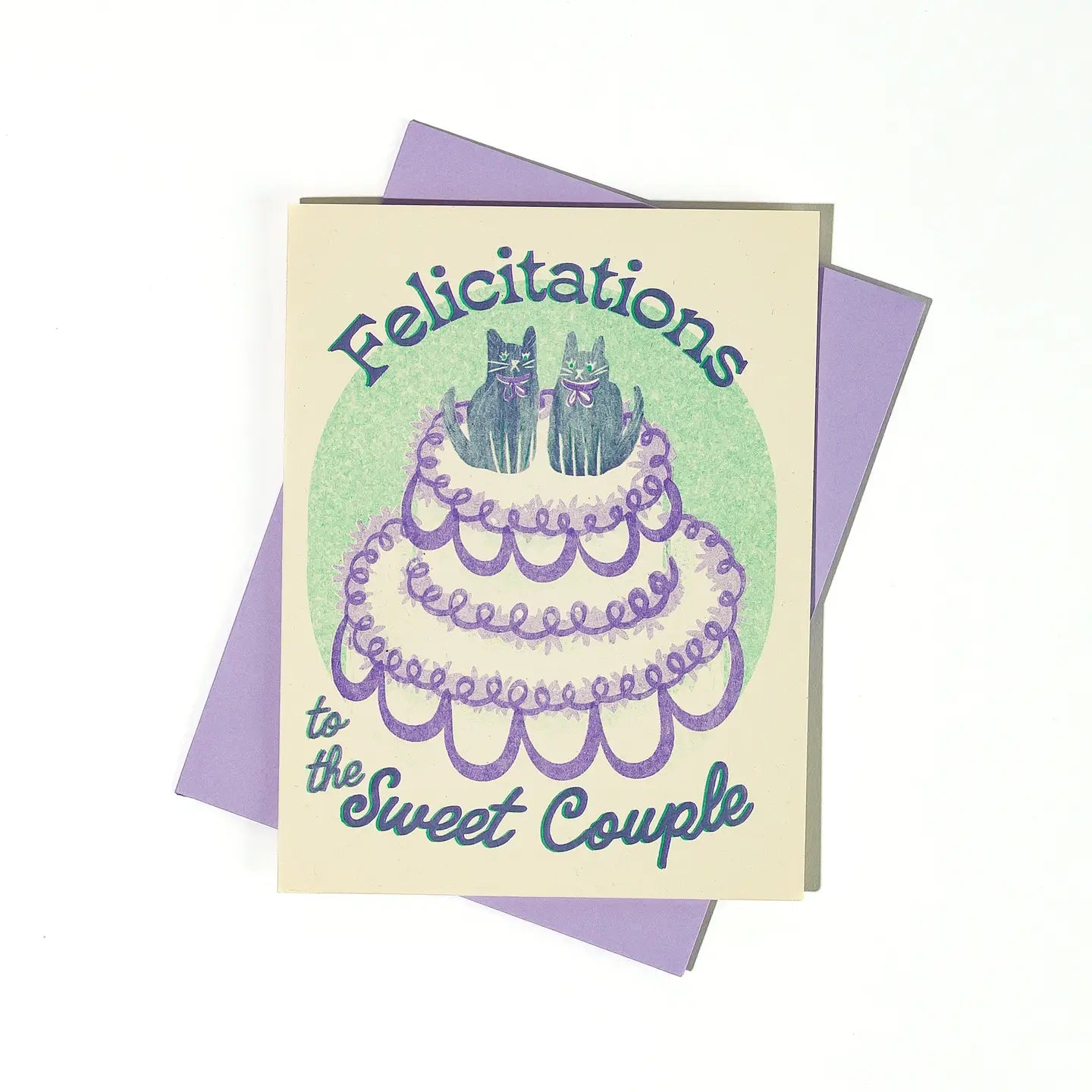 Trouwkaart Felicitatie aan het Lieve Paar - Bromstad Printing Co.
