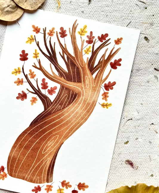 Nikki Dotti - A6 Wenskaart 'Autumn Tree'