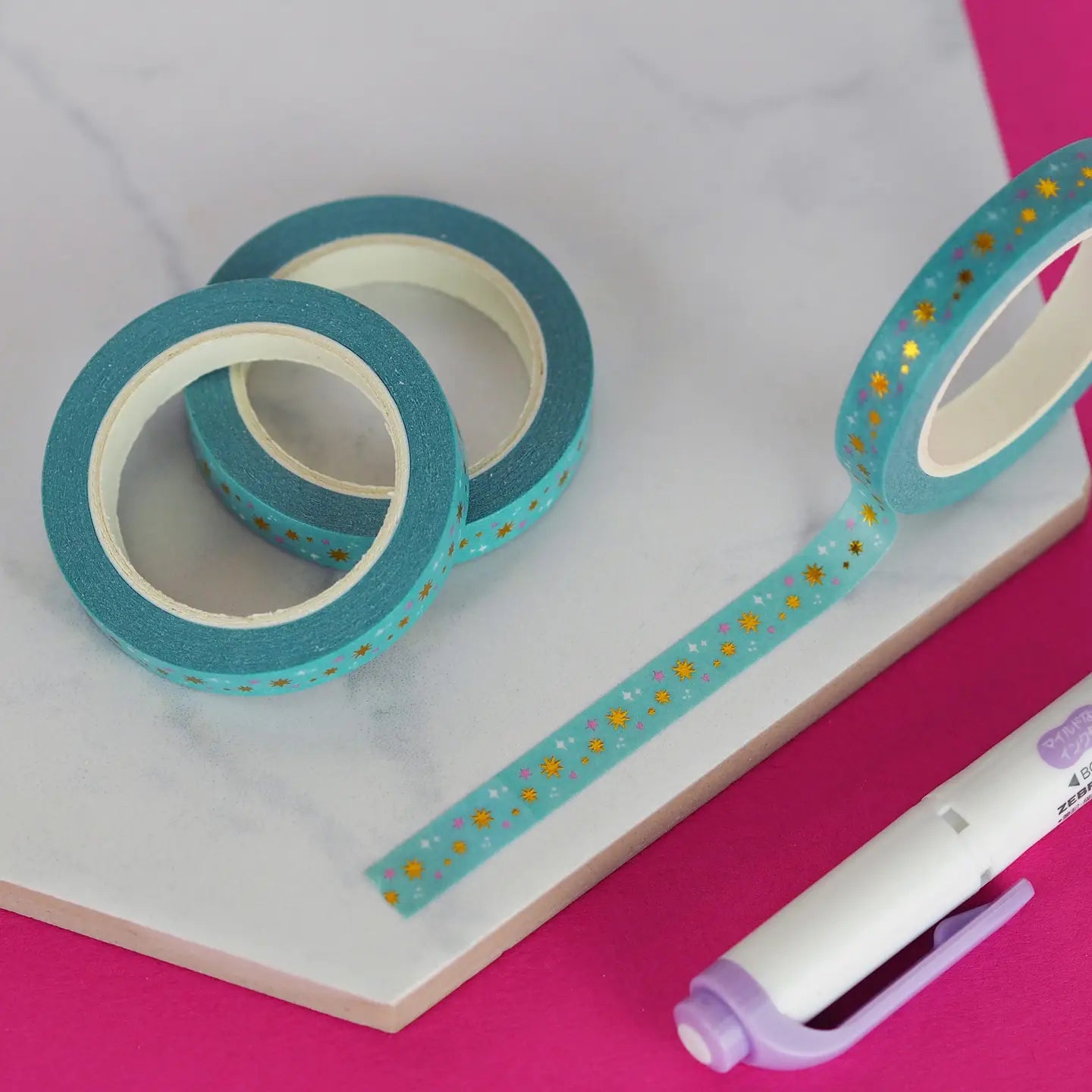 Nutmeg and Arlo Washi Tape - Mint Stars (smal)
