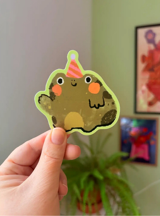 Sticker Bloemkolie - Party Frog