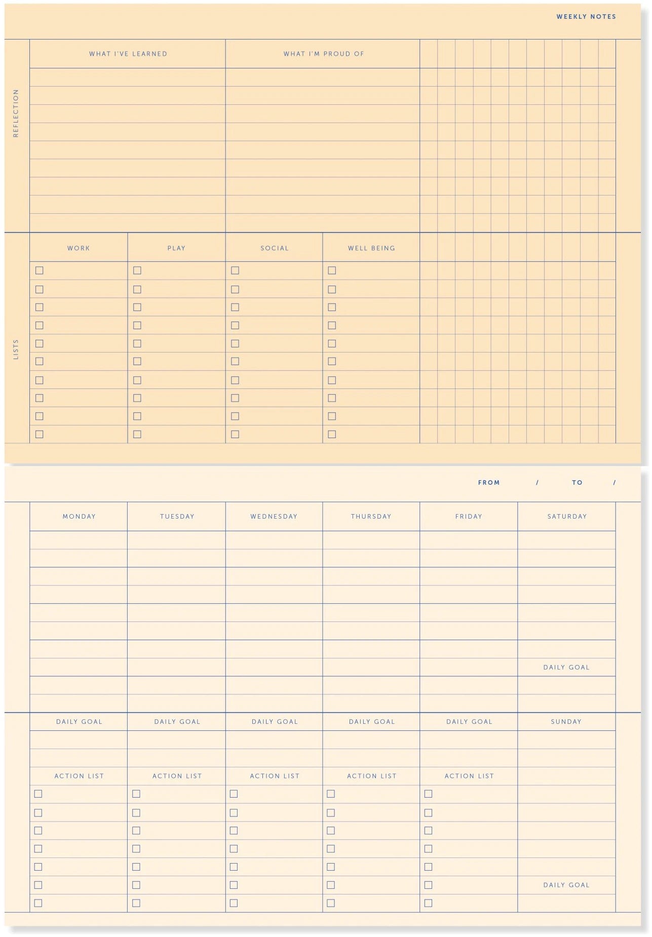 A-Journal - Desk Planner Red