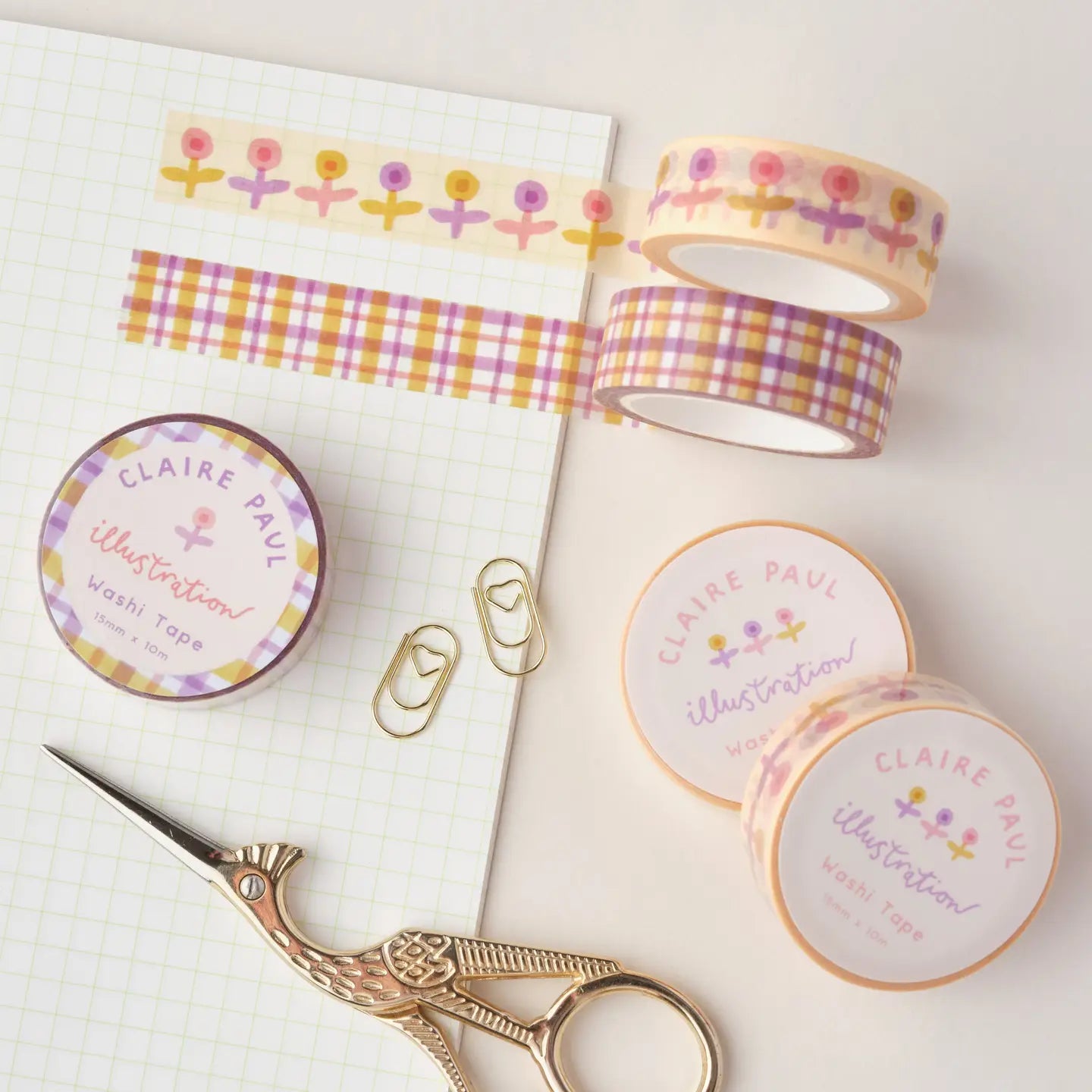 Claire Paul - Washi Tape 'Pastel Gingham'