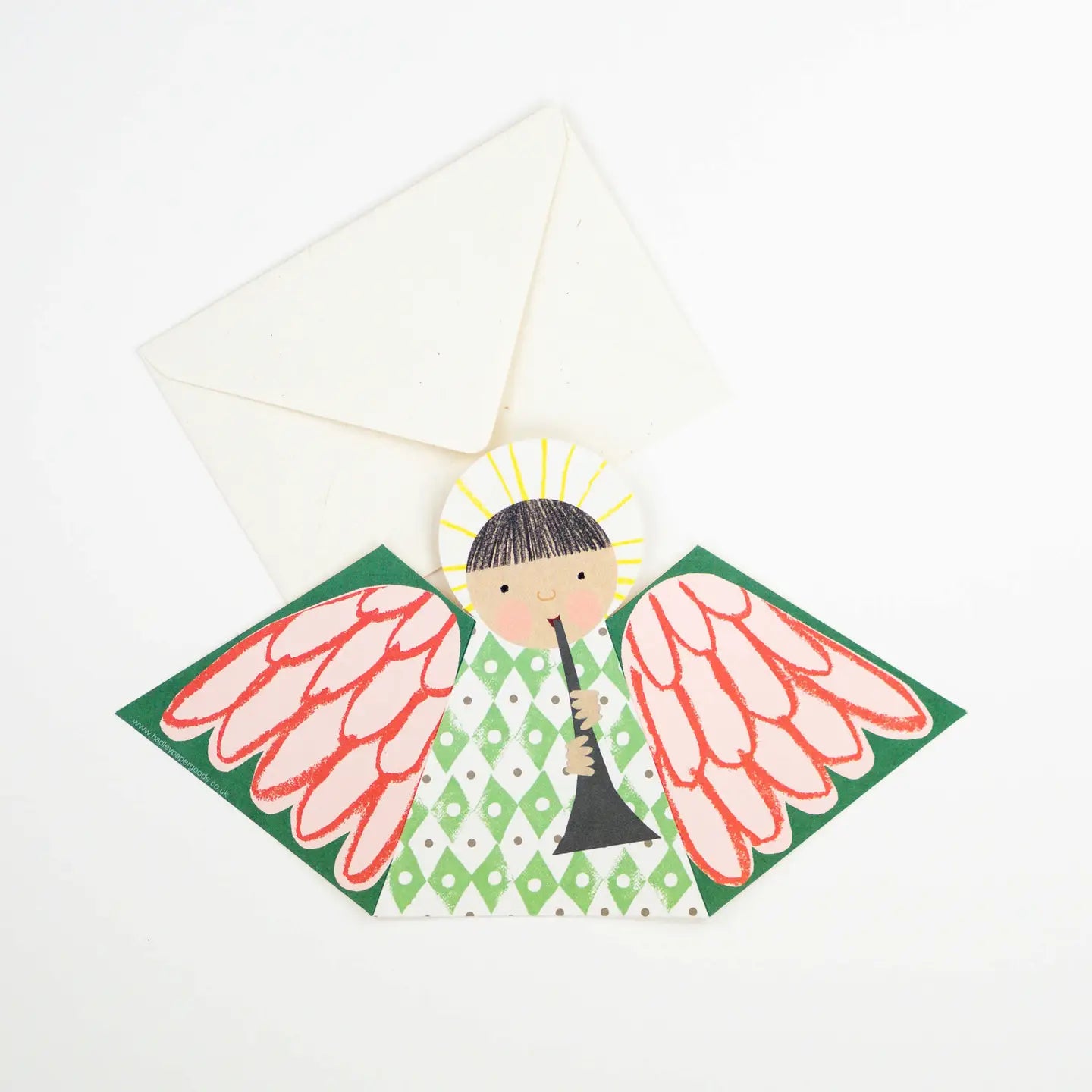 Hadley Kerst Uitklapkaart - Green Angel