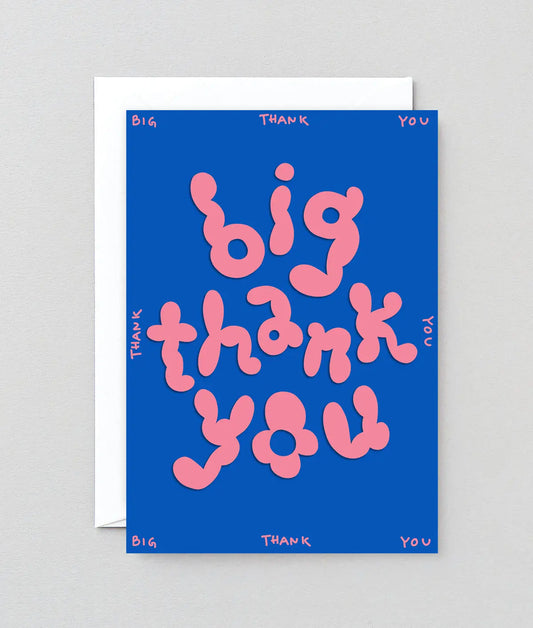 Wrap - Wenskaart 'Big Thank You' in reliëf