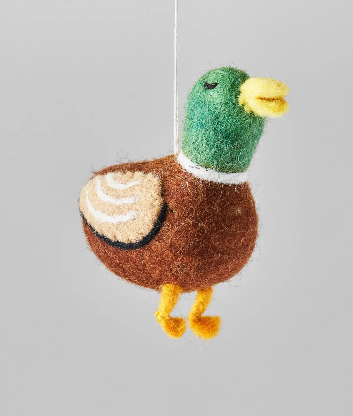 Weihnachtsanhänger aus Wickelfilz - „Stockente“