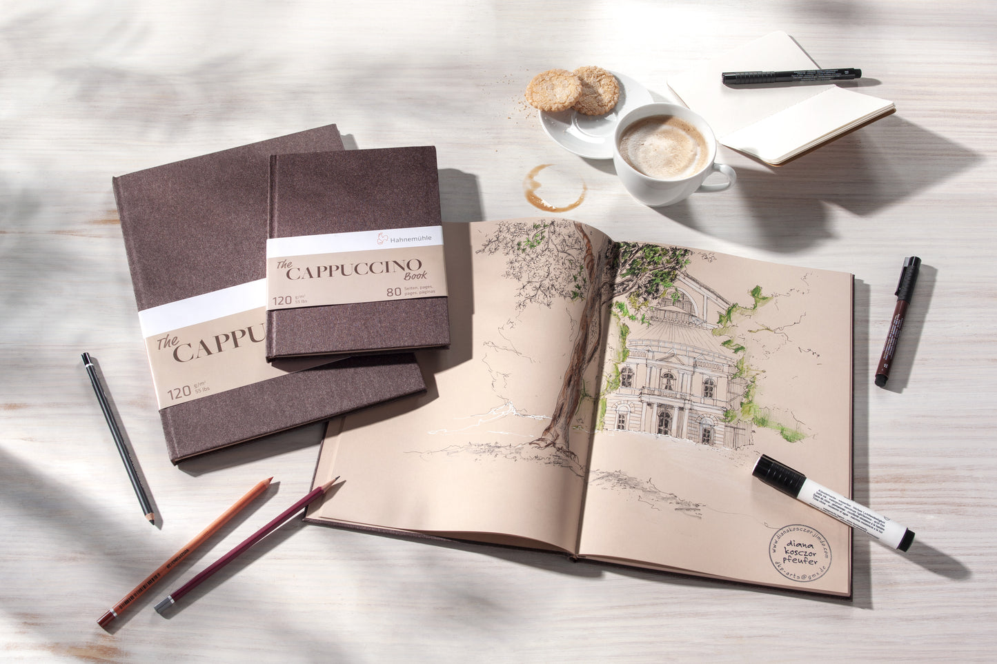 Hahnemühle Cappuccino-Buch A4 – Hochformat