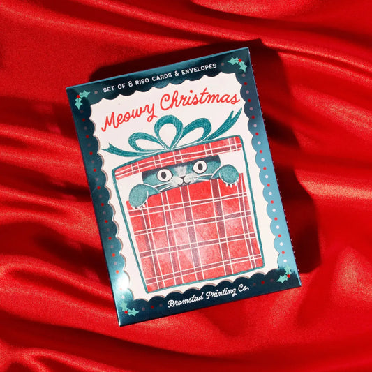 Kerstkaarten Set Miauwige Kerstkaarten - Bromstad Printing Co.