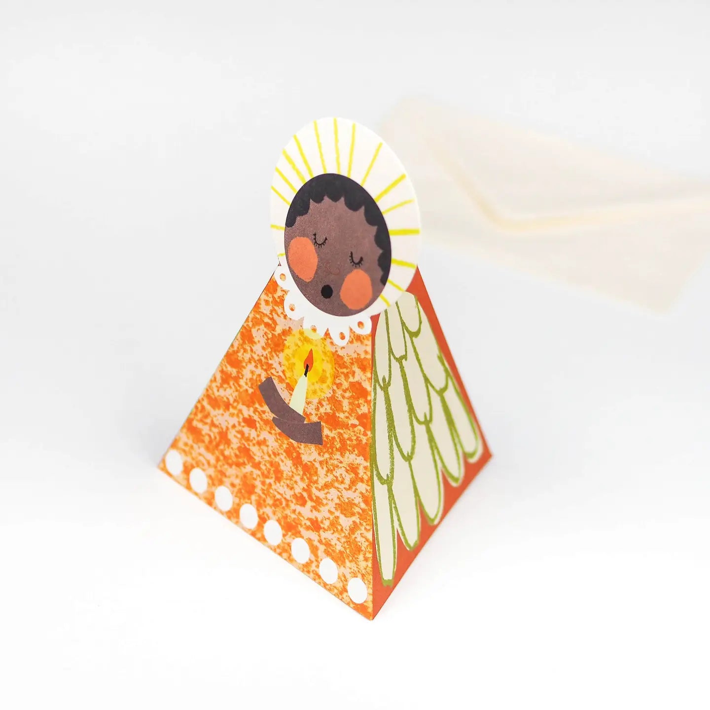 Hadley Kerst Uitklapkaart - Orange Angel