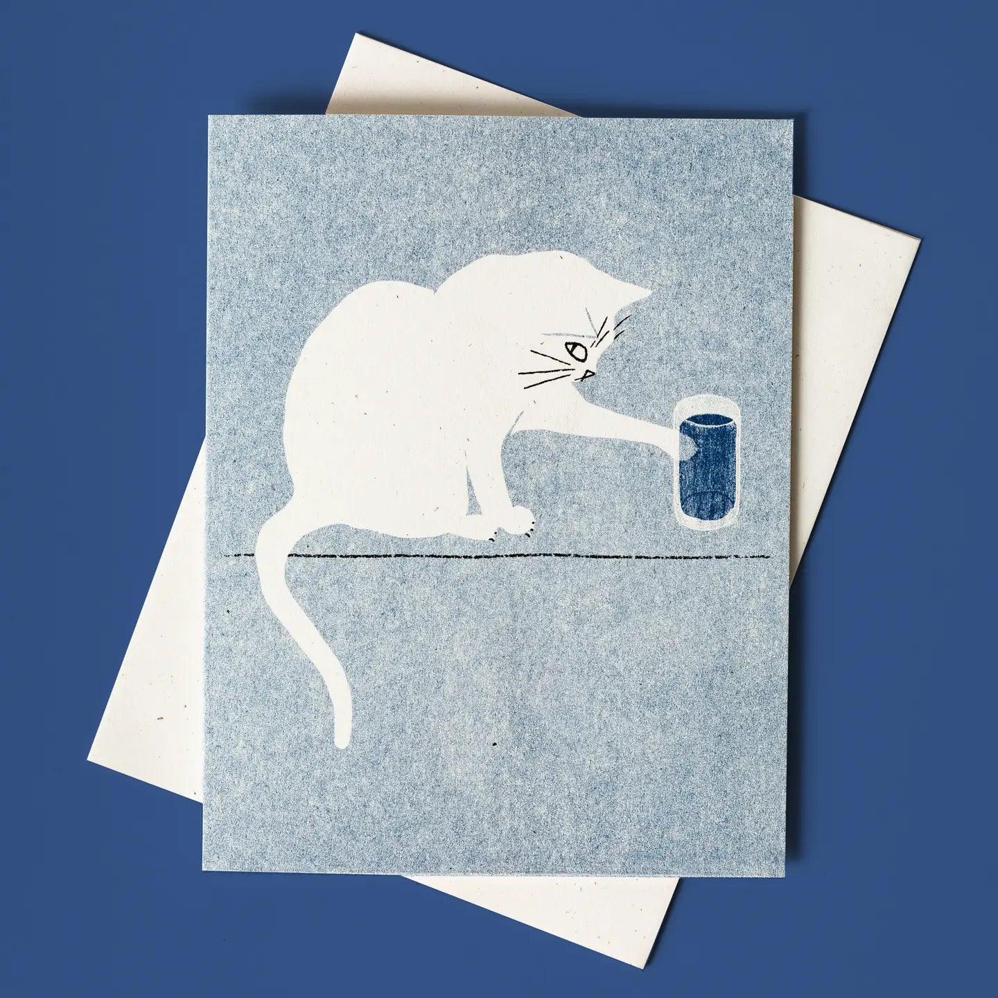 Bromstad Printing Co. - Risograph Greeting Card 'Waterglass'
