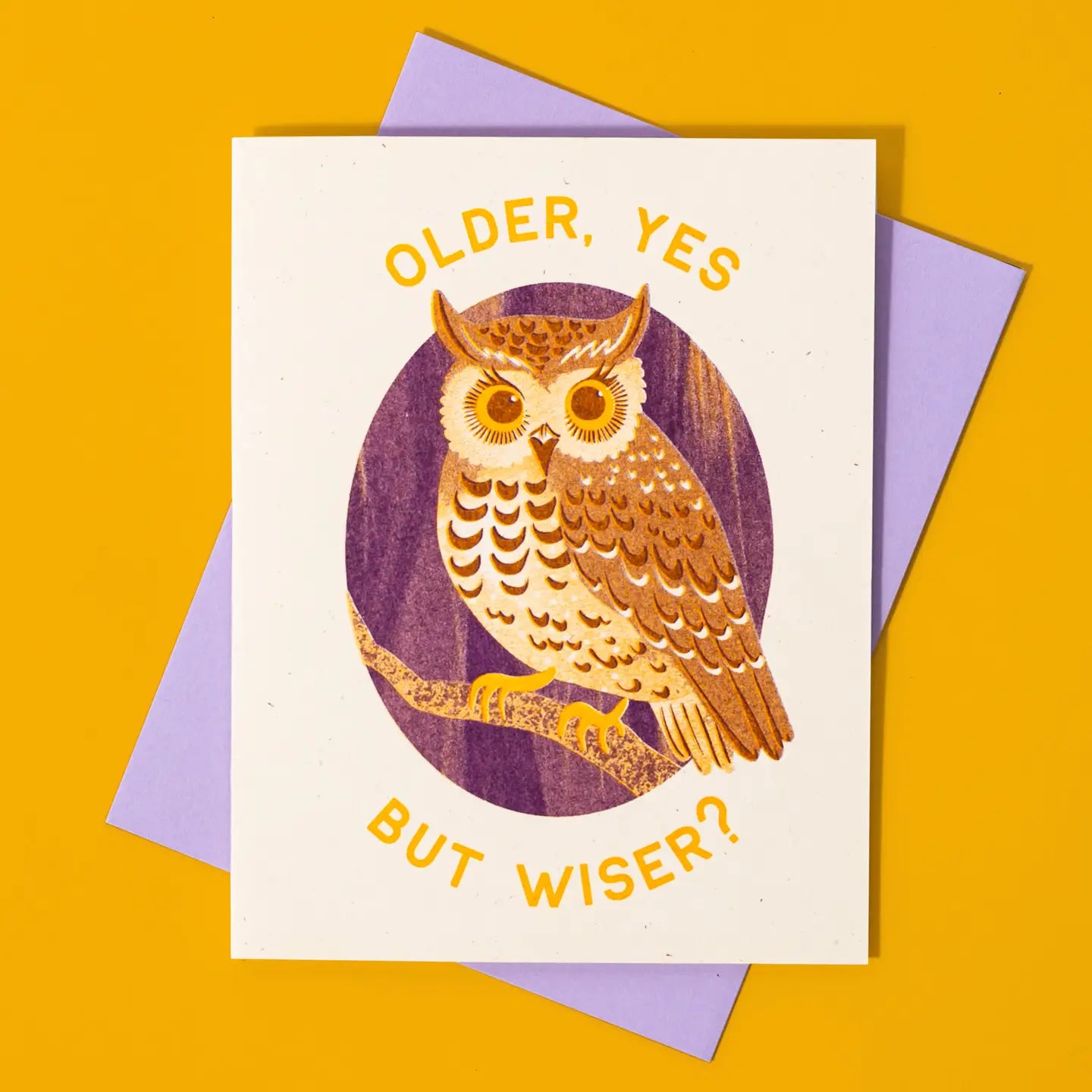 Bromstad Printing Co. - Risograph Verjaardagskaart 'Older Owl'