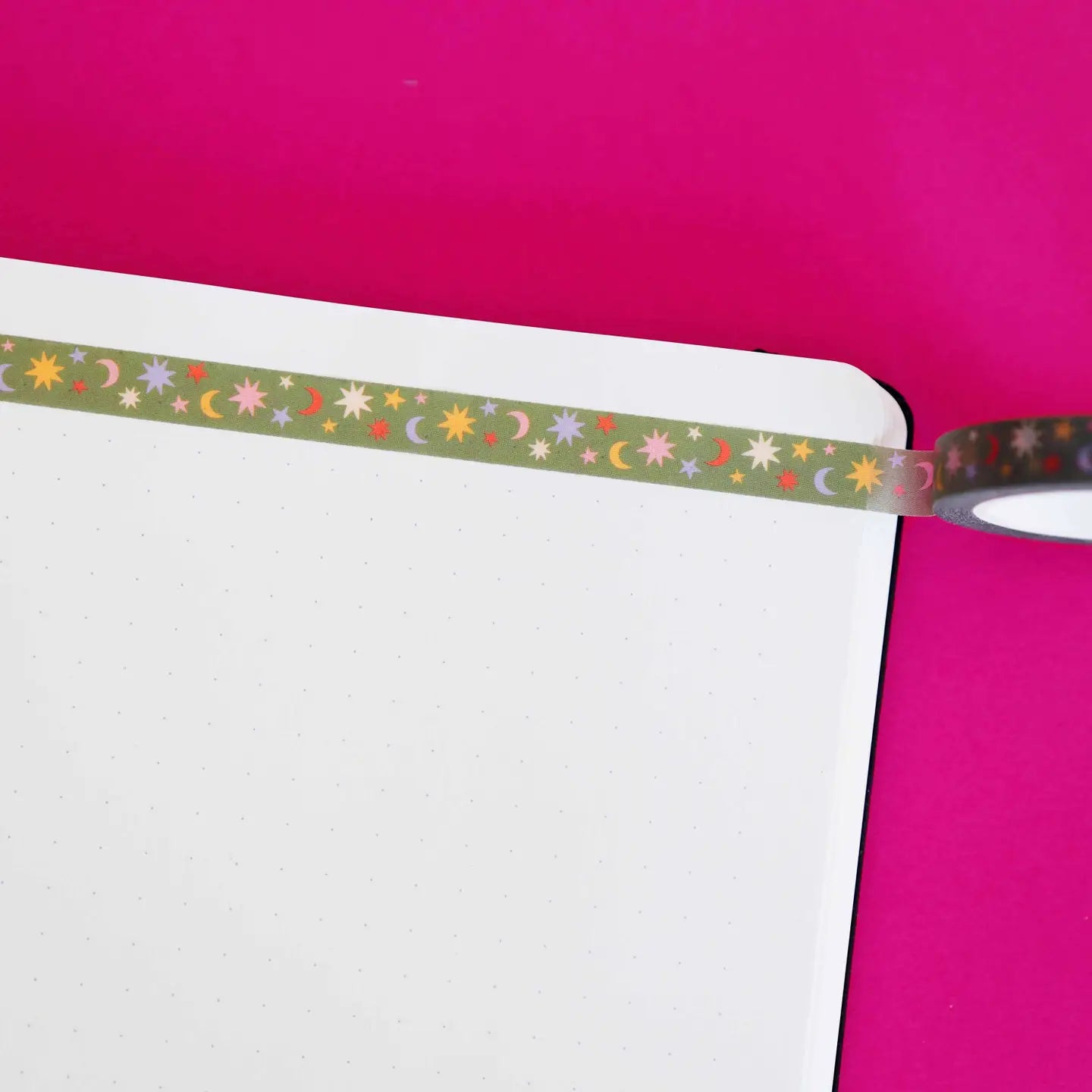 Nutmeg and Arlo Washi Tape - Green Stars - (smal)