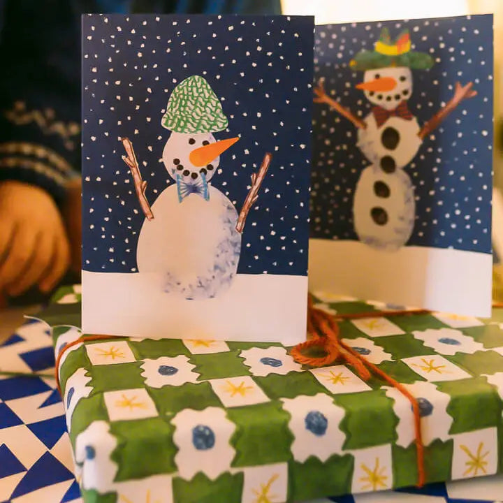 Hadley Maak je eigen Kerstkaarten - Sneeuwpop Set