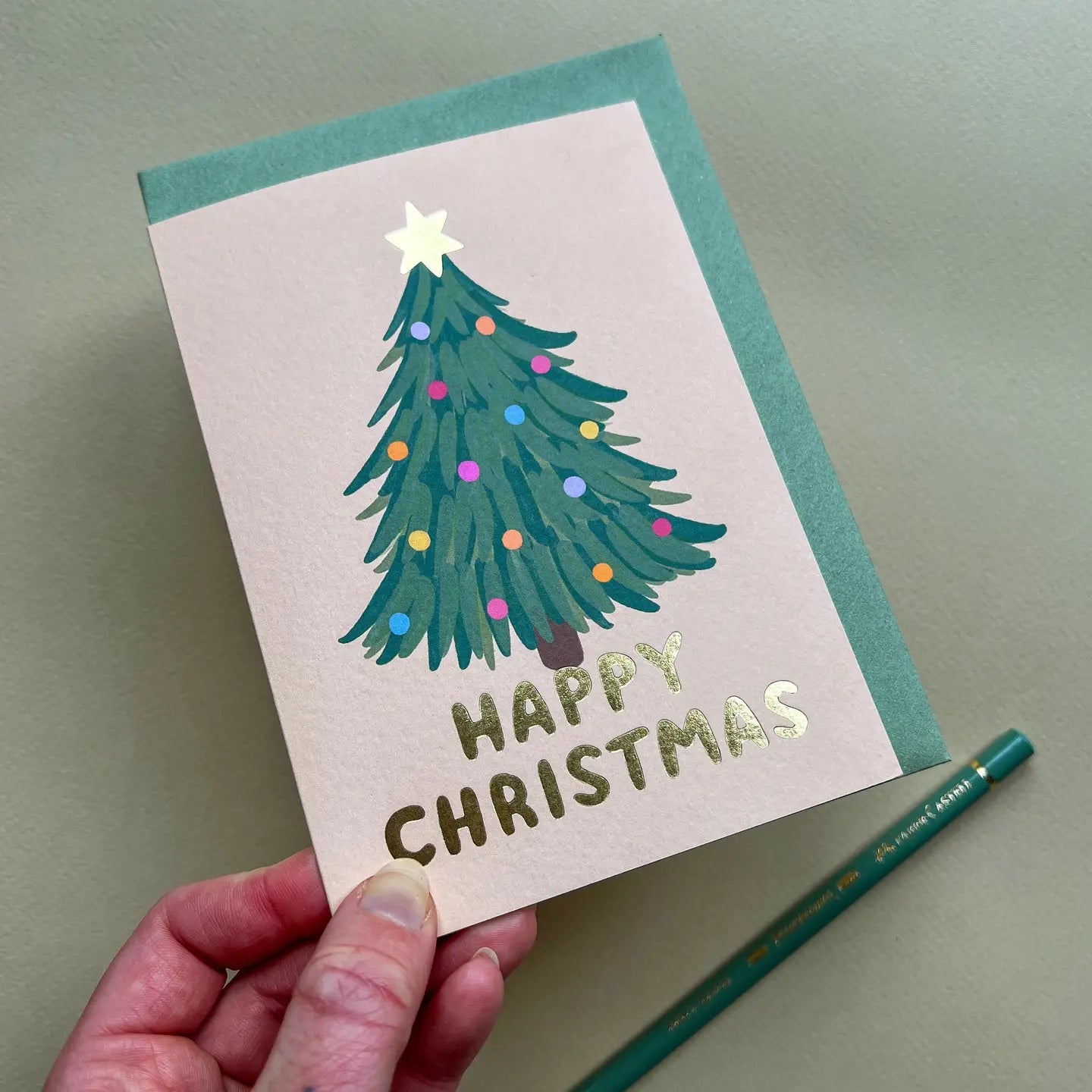 Claire Paul Kerstkaart A6 - Happy Christmas Tree