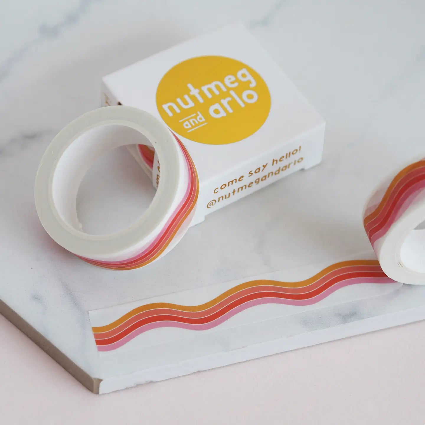 Nutmeg and Arlo Washi Tape - Wavy Rainbow