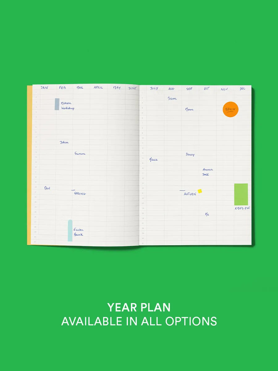 mishmash Undated A5 planner Time Block - Lemon