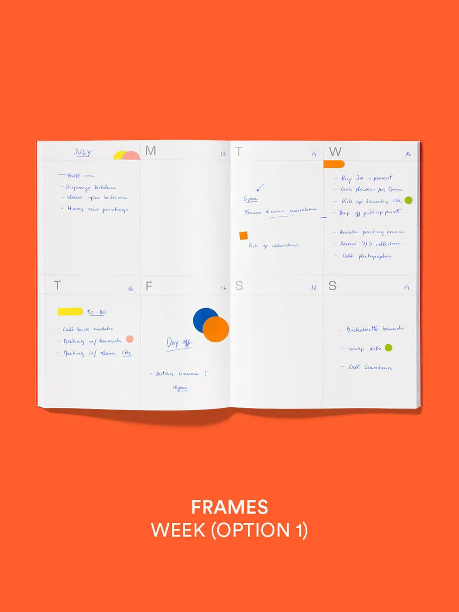 mishmash Undated A5 planner Frames - Sand