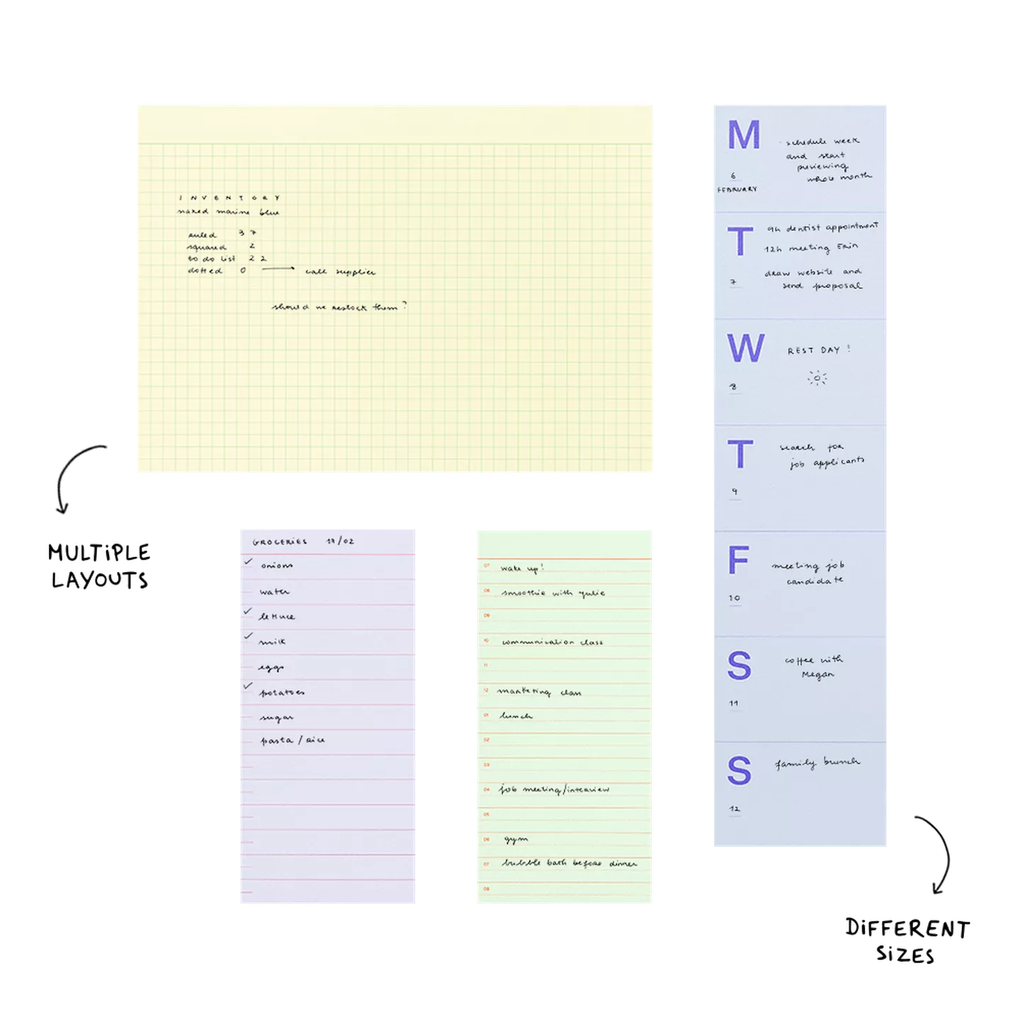 mishmash Undatierter Notizblock – Medium Weekly