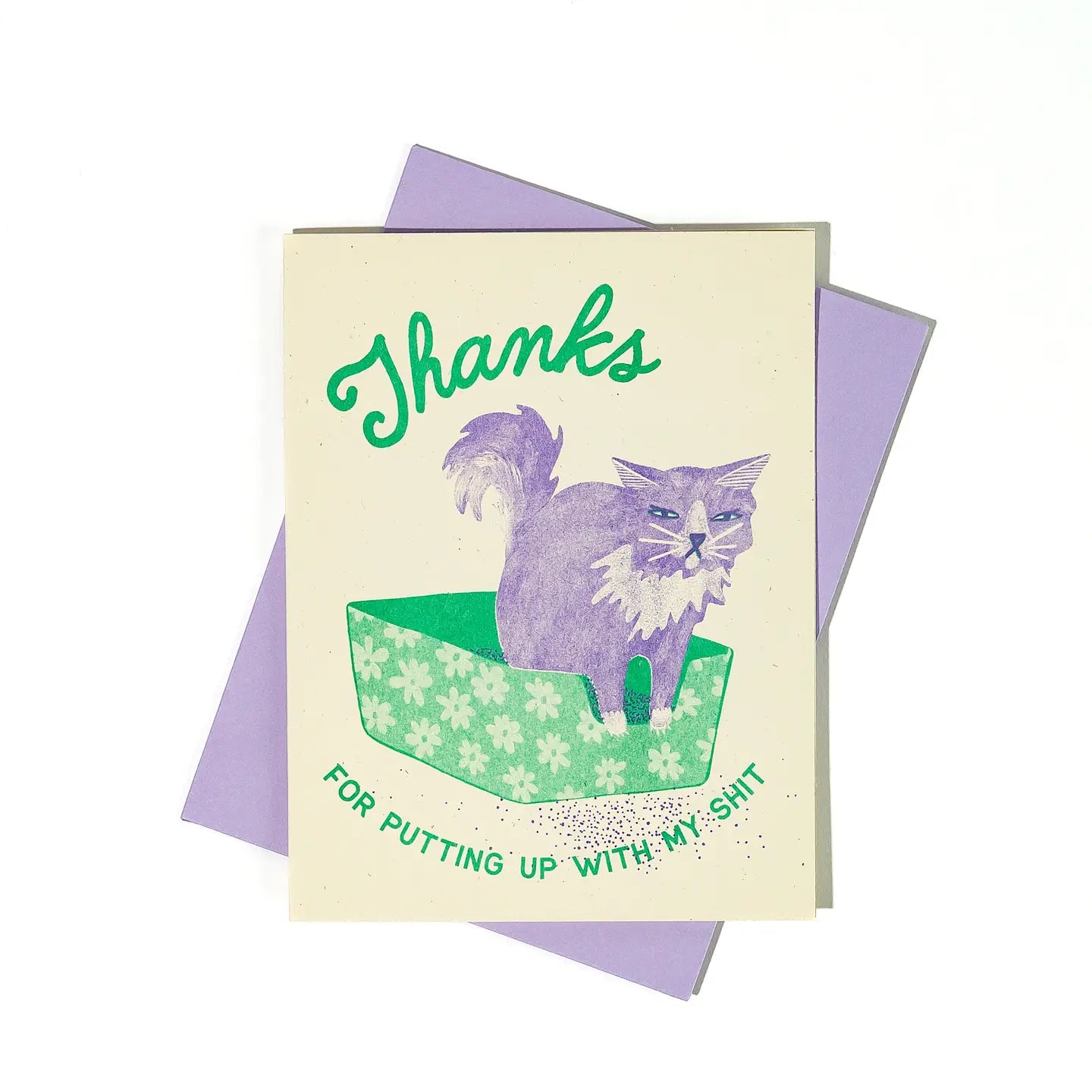 Bromstad Printing Co. - Risograph Wenskaart 'Thanks For Putting Up'