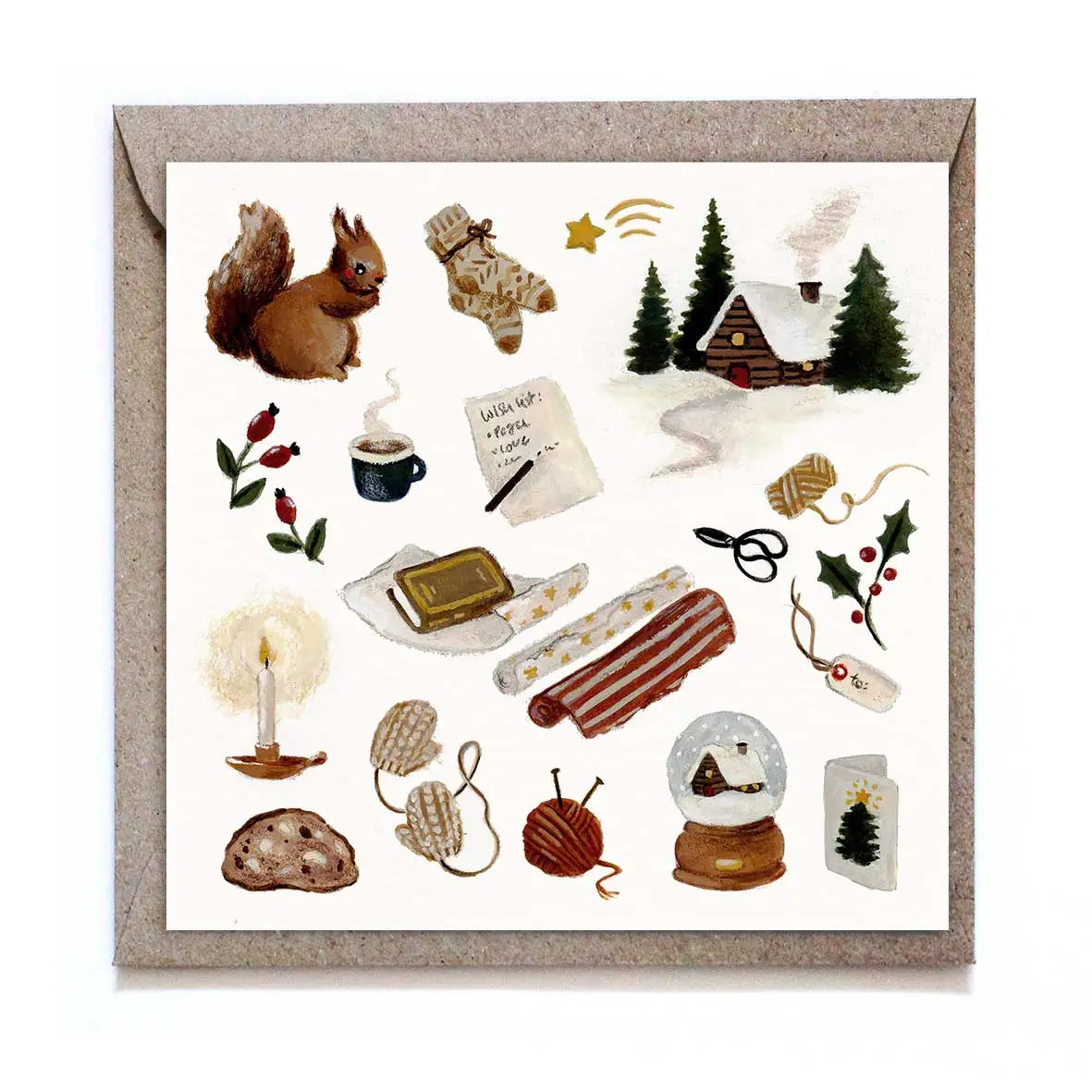 Studio Satsch Christmas card with envelope - Holidays
