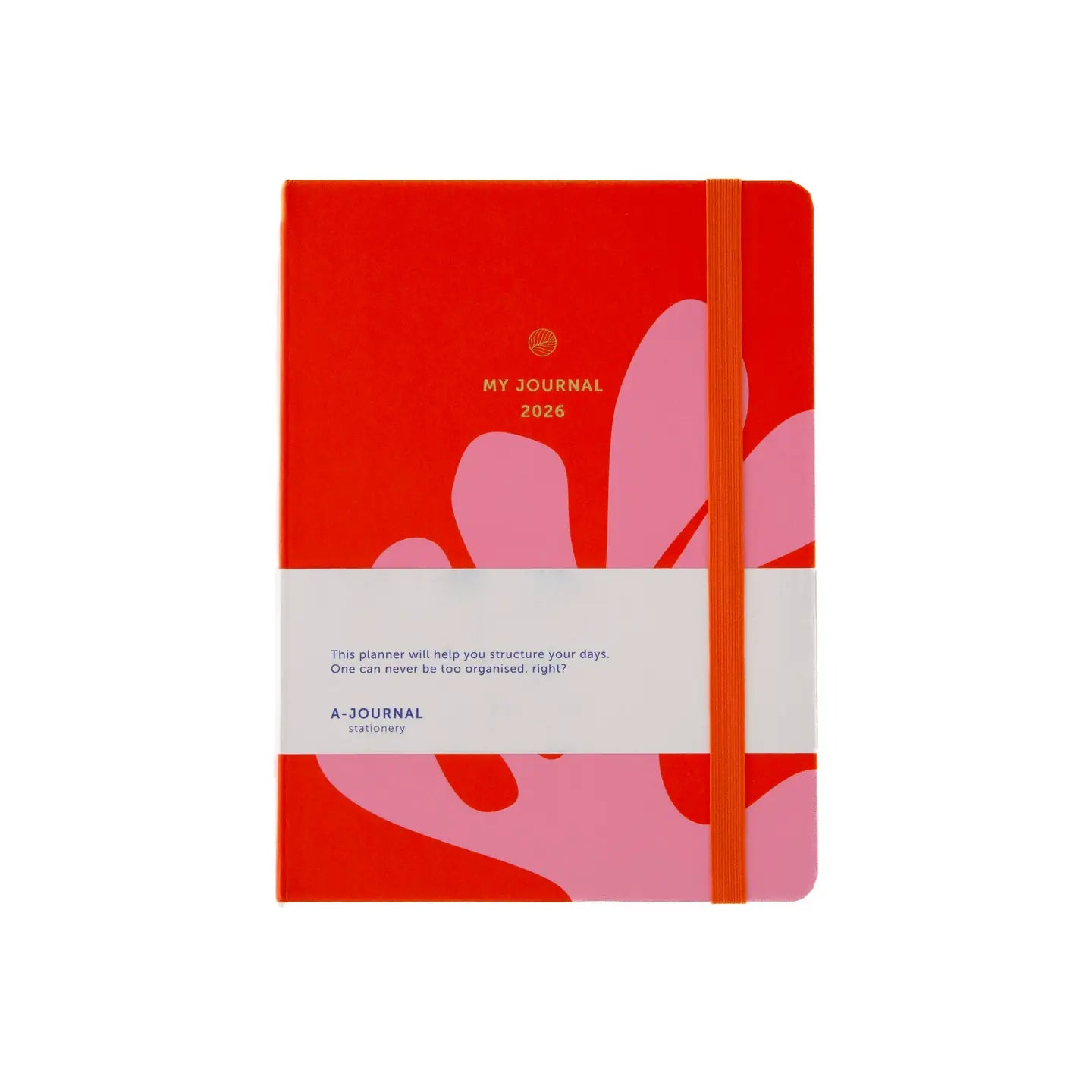 Agenda 2026 My Journal Arty A-Journal hardcover planner with colorful design and elastic closure.
