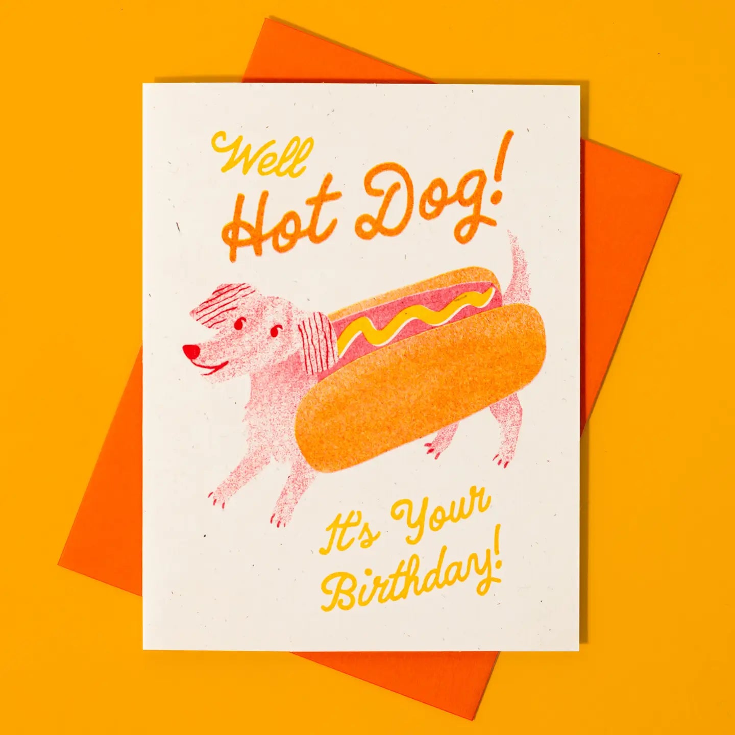 Bromstad Printing Co. - Risograph-Geburtstagskarte „Hot Dog“