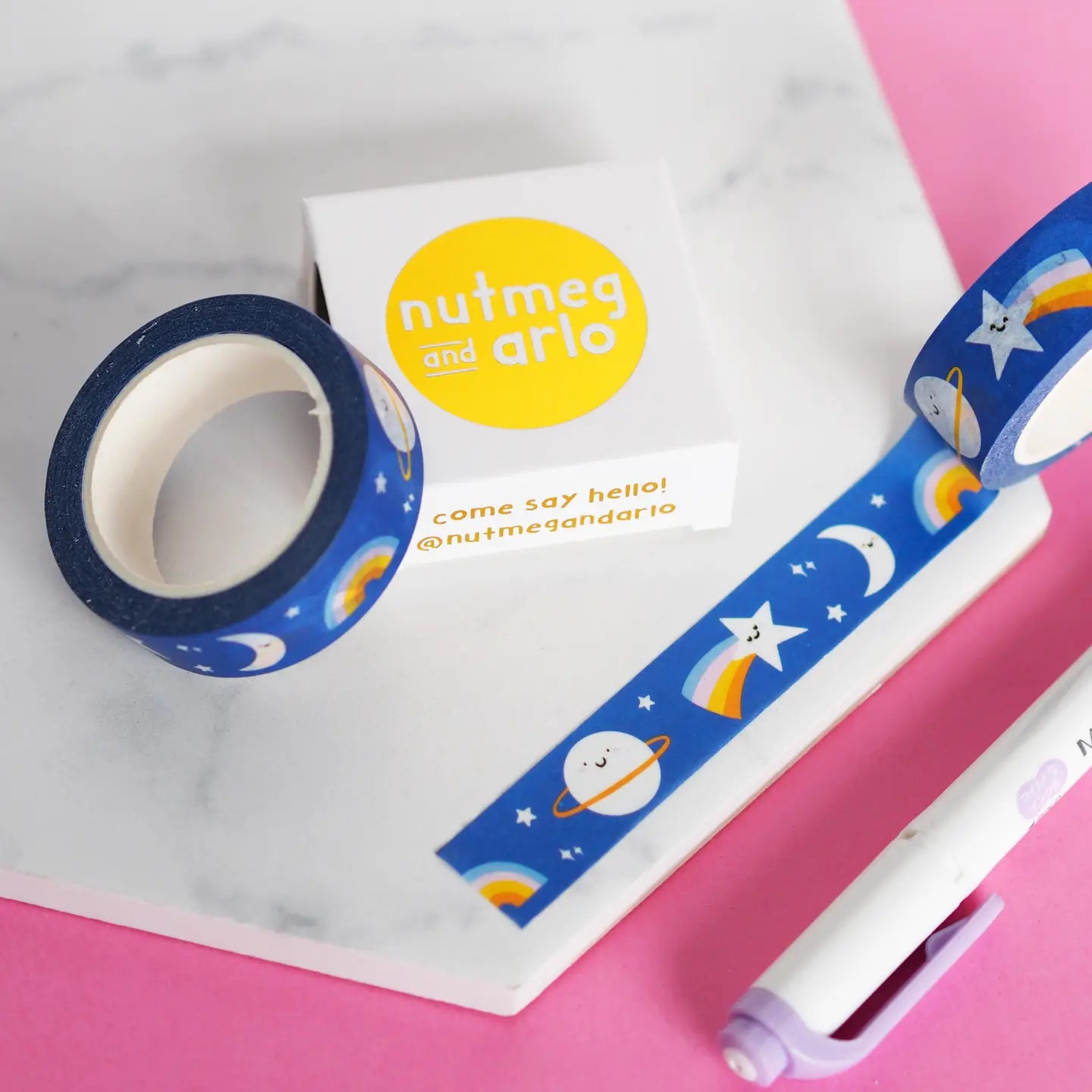 Nutmeg and Arlo Washi Tape - Happy Cosmos