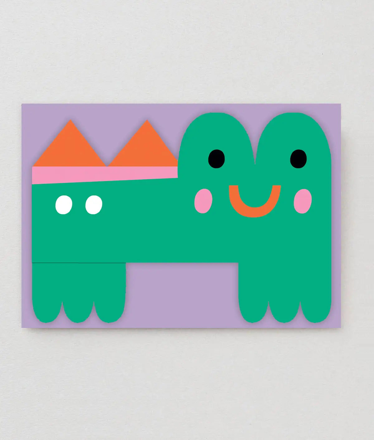 Wrap Fold-out greeting card - 'Croc'