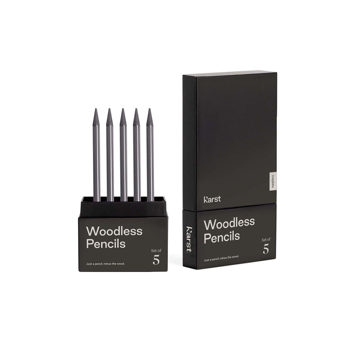 Karst Woodless Graphite Pencils 2B Black - 5 Pack