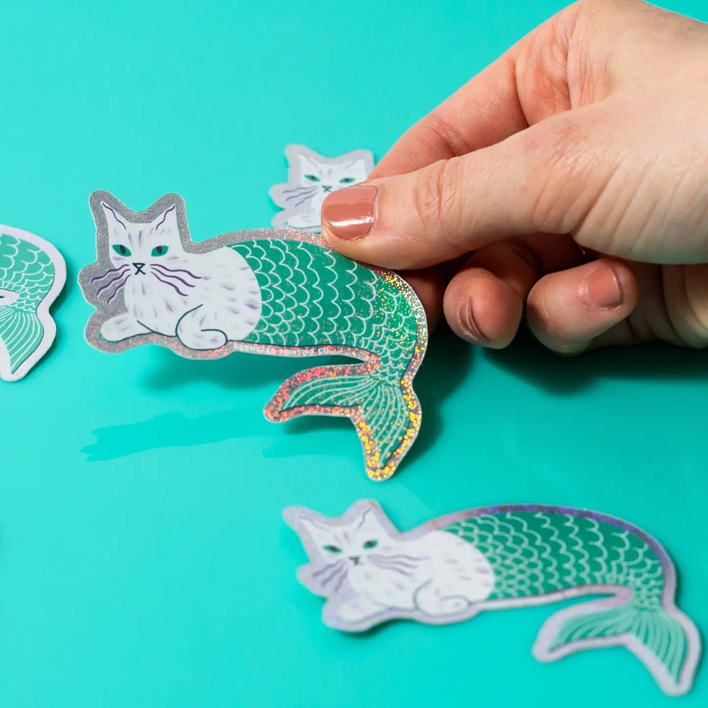 Bromstad Printing Co. 'Purrmaid' - Transparenter Aufkleber