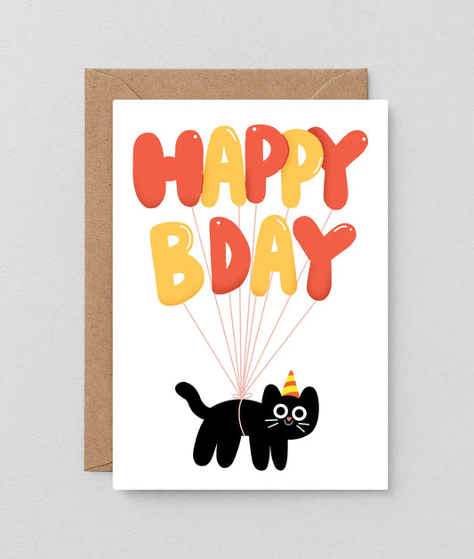 Wrap Birthday Card - 'Happy Bday!'