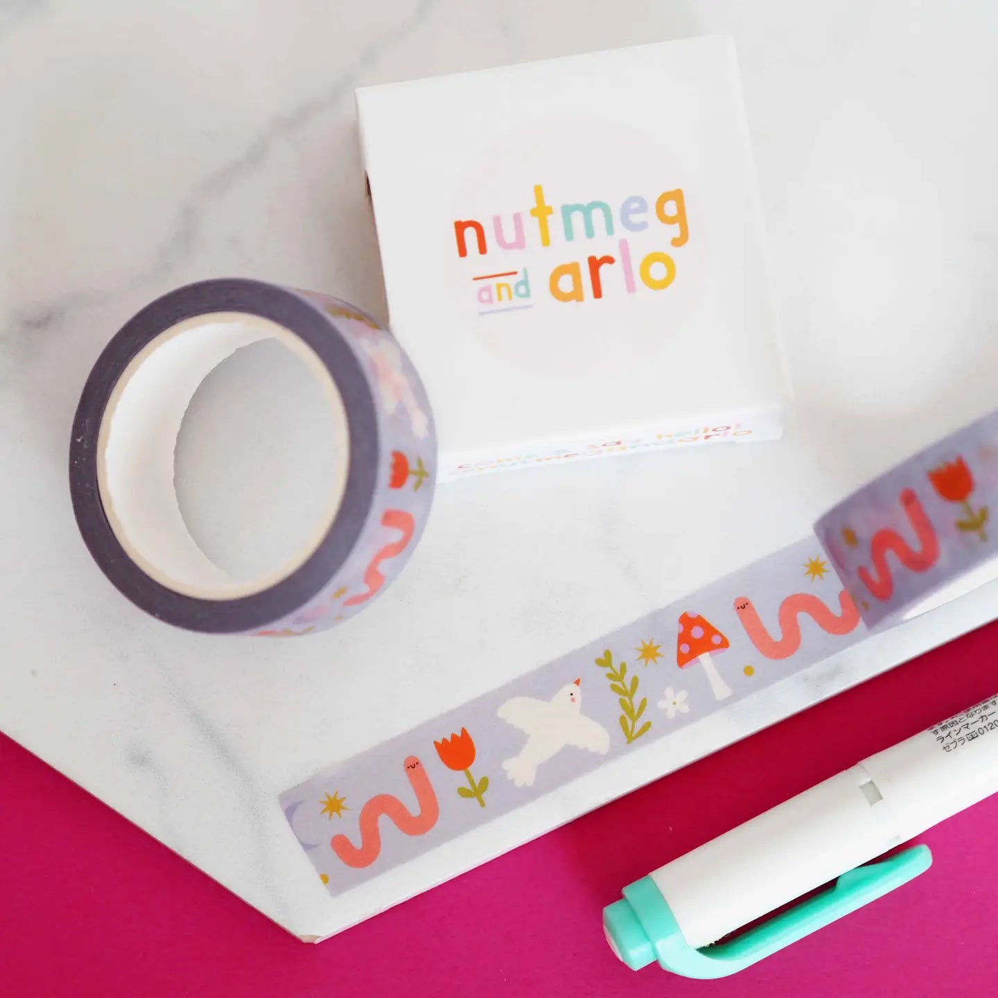 Nutmeg and Arlo Washi tape - Early Bird