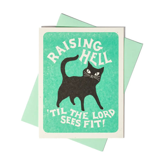 Wenskaart Halloween Raising Hell - Bromstad Printing Co.