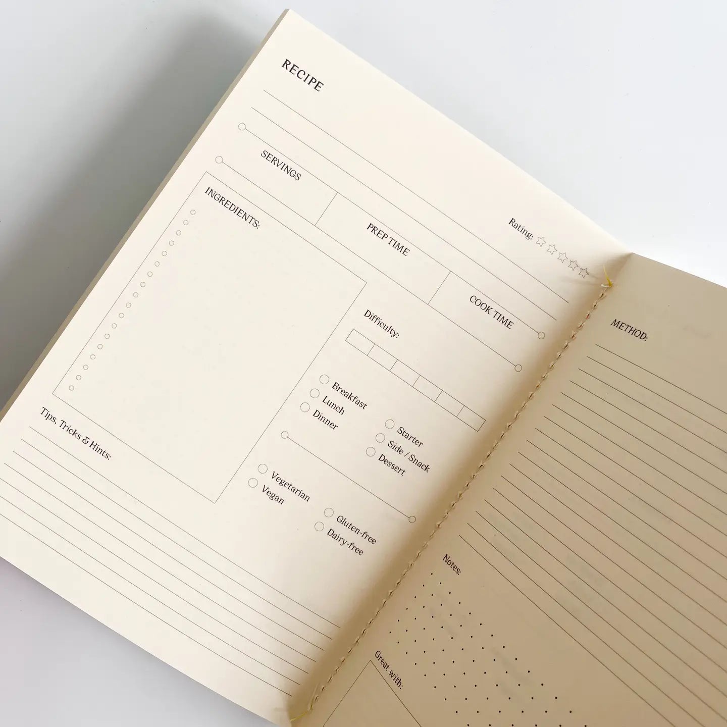 Fin Studio - Recipes Journal