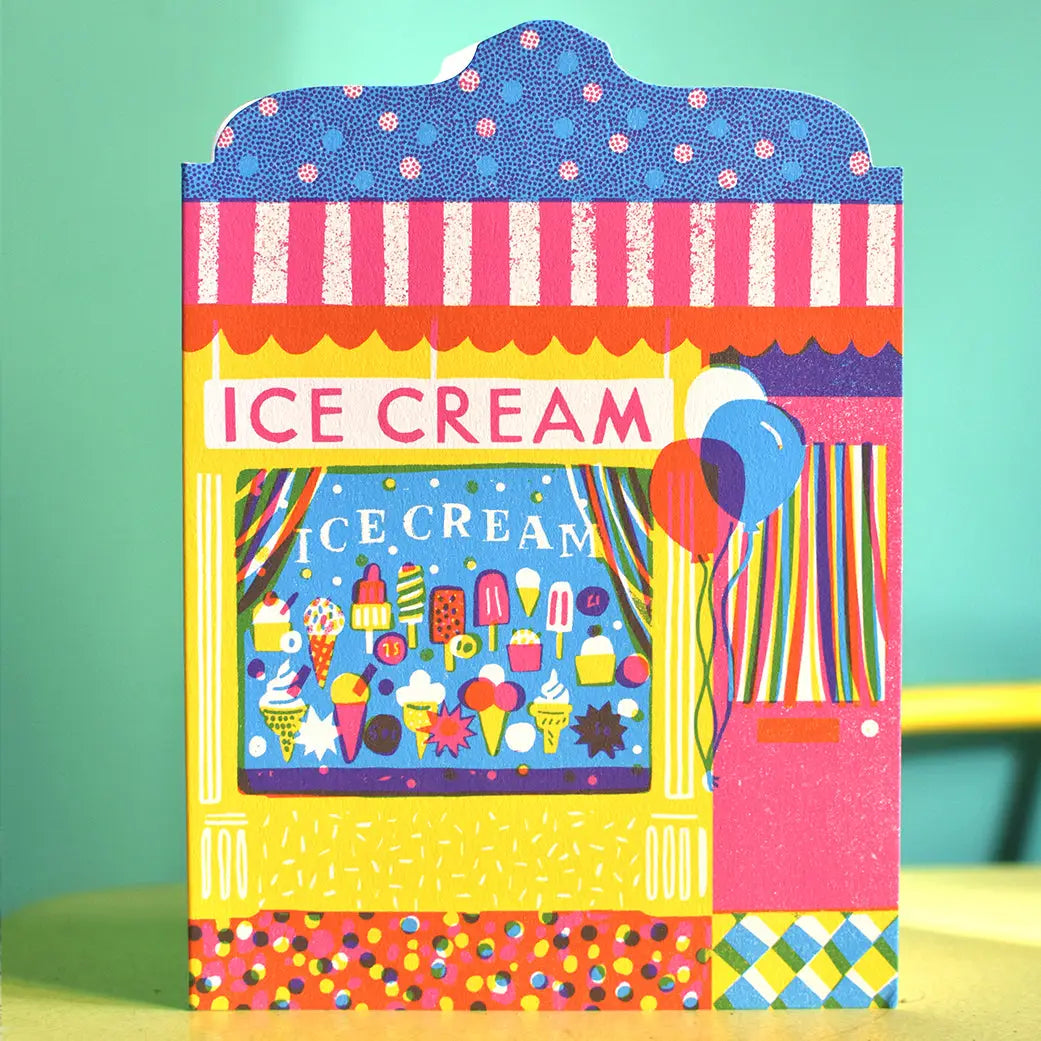 The Printed Peanut Stationery - Ijswinkel Gestanste kaart (12,5 x 18 cm)