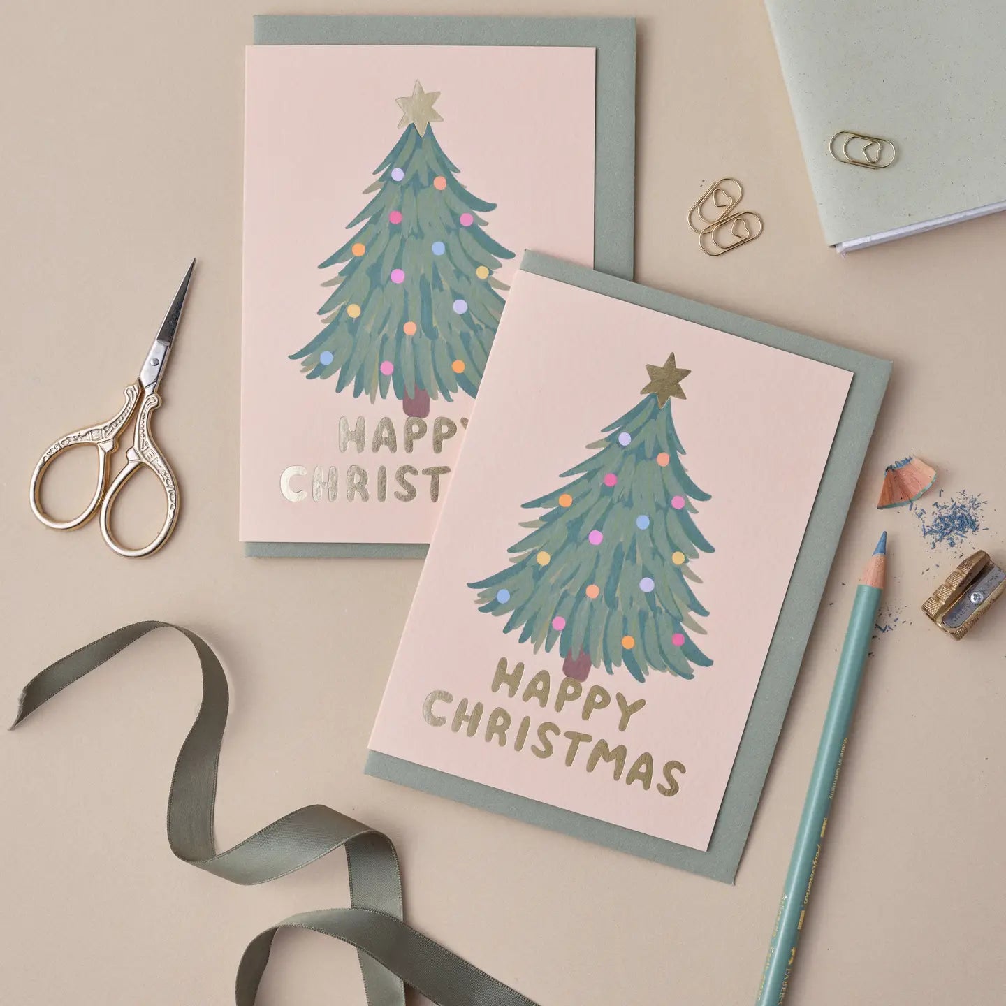 Claire Paul Kerstkaart A6 - Happy Christmas Tree