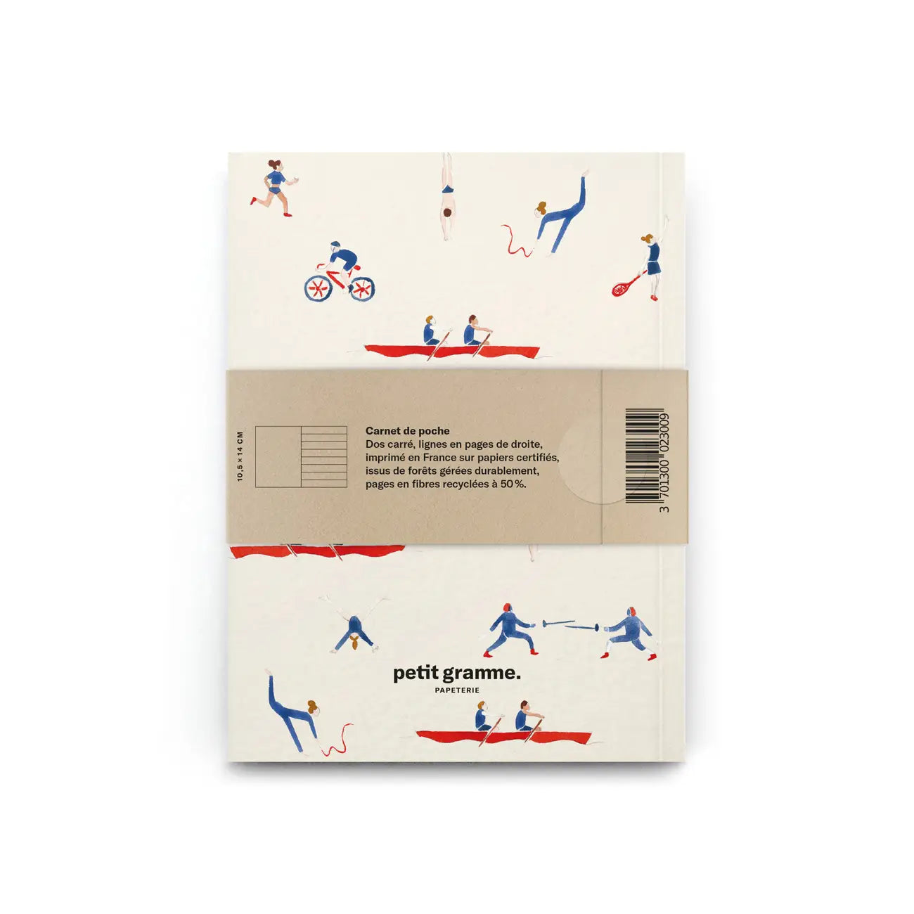 Petit Gramme Notebook Softcover - A6 Athletes (blank/lined)