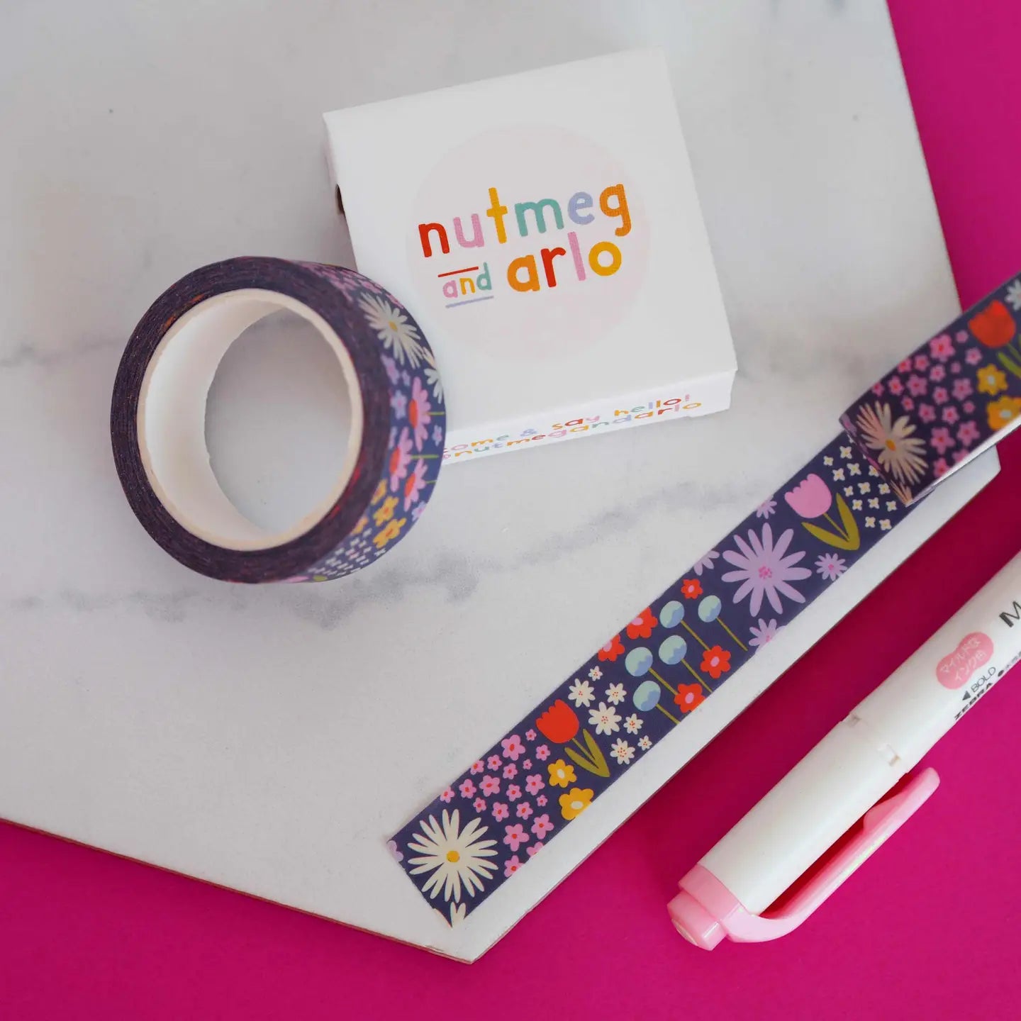 Nutmeg and Arlo Washi Tape - Flower Meadow