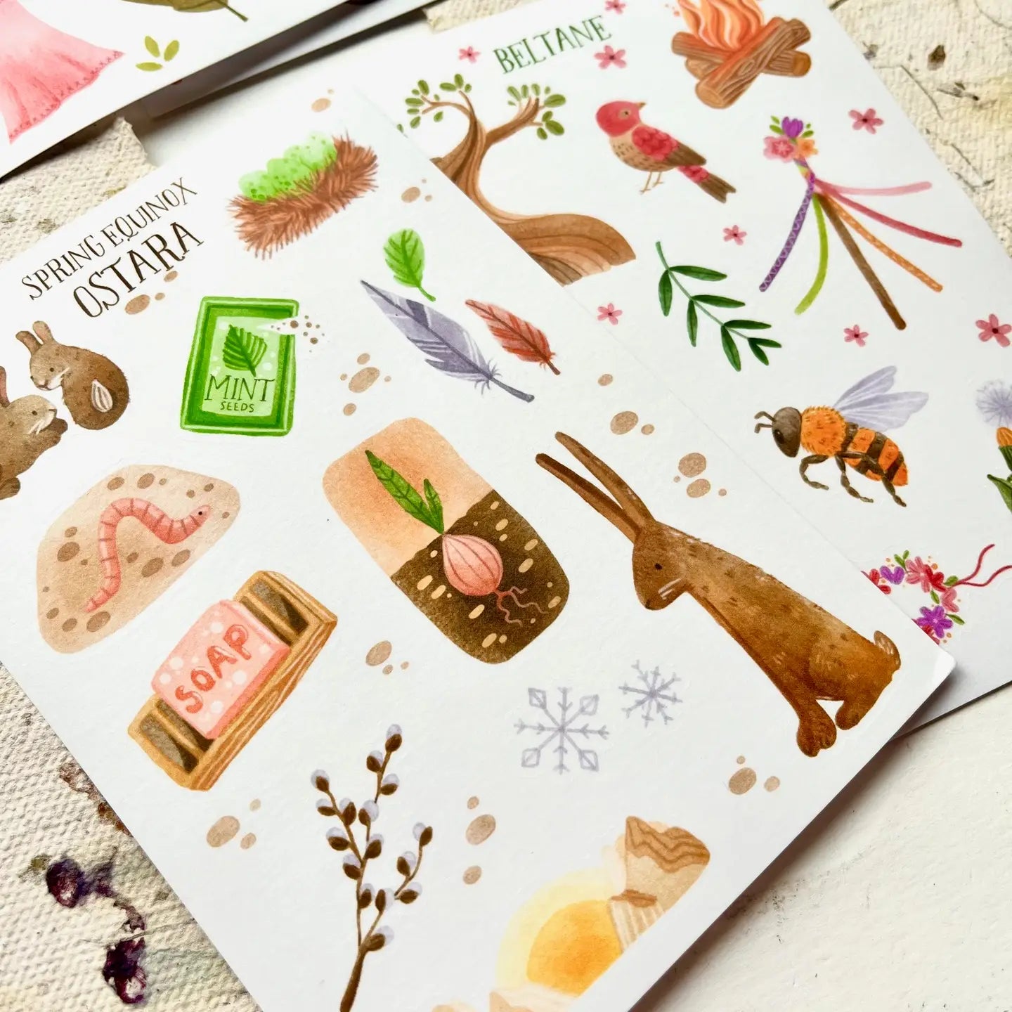 Nikki Dotti - Stickers 'Wheel of the year' (8 velletjes)